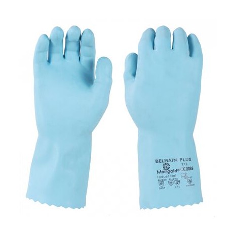 guante ansell versatouch forro de nylon crecubrimiento de latex de caucho natural azul longitud 13 in t7