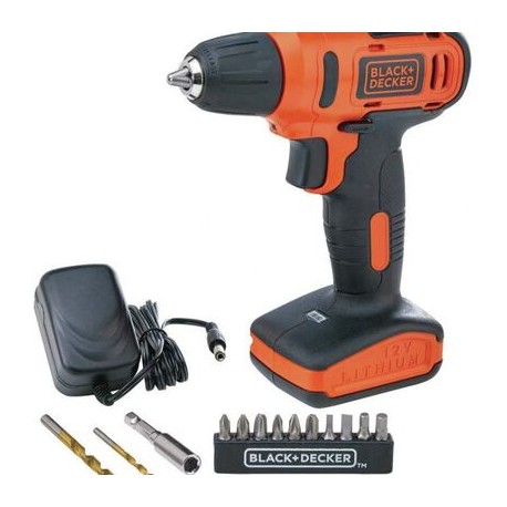 taladro black and decker ld12spb3 atornillador 12v 13 acc caja