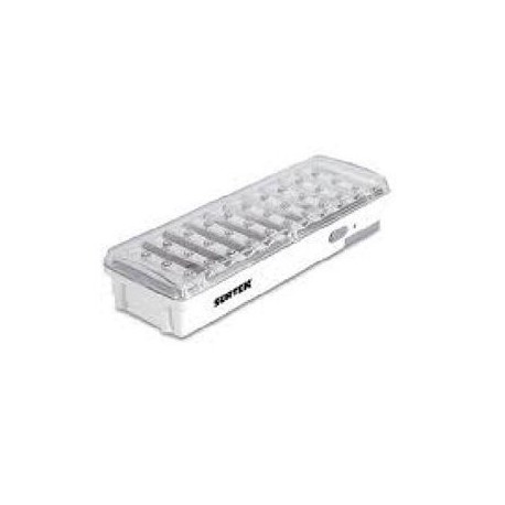 lampara surtek de emergencia de plastico blanco 30 leds 127 volts