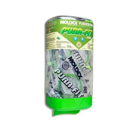 tapón auditivo moldex purafit 6882 de espuma 33 db verde ccordon desechable dispenser c150 pr