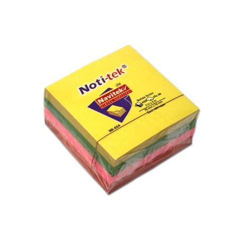 block notitek de notas adhesivas 4 amarillo neon 4 verde neon 4 rosa neon 6 block100 hojas cu 3x3in