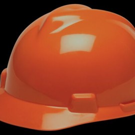 casco tipo cachucha msa v gard naranja suspension fast trac cporta lampara y porta cable