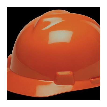 casco tipo cachucha msa v gard naranja suspension fast trac cporta lampara y porta cable