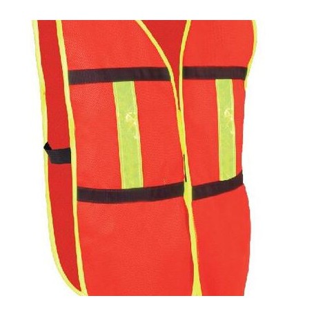 chaleco jyrsa sr1011crl de malla naranja con bies hivis y reflejante unitalla