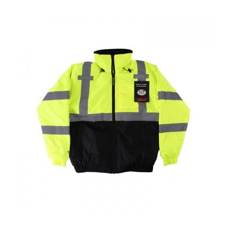 chamarra tingley bomber ii impermeable de pupoliester amarillo nylon negro ccinta reflejante plata de 2 in tm