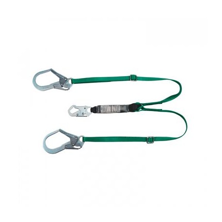 linea de vida msa verde vseries estandar doble cabsorbedor impacto de 6 ft 36cl gancho grande acero