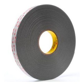 cinta 3m de plastico gris doble cara de 1 in x 36 yds