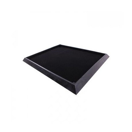 tapete desinfectante wearwell pbaño creborde alto de hule negro de 32 in x 39 in